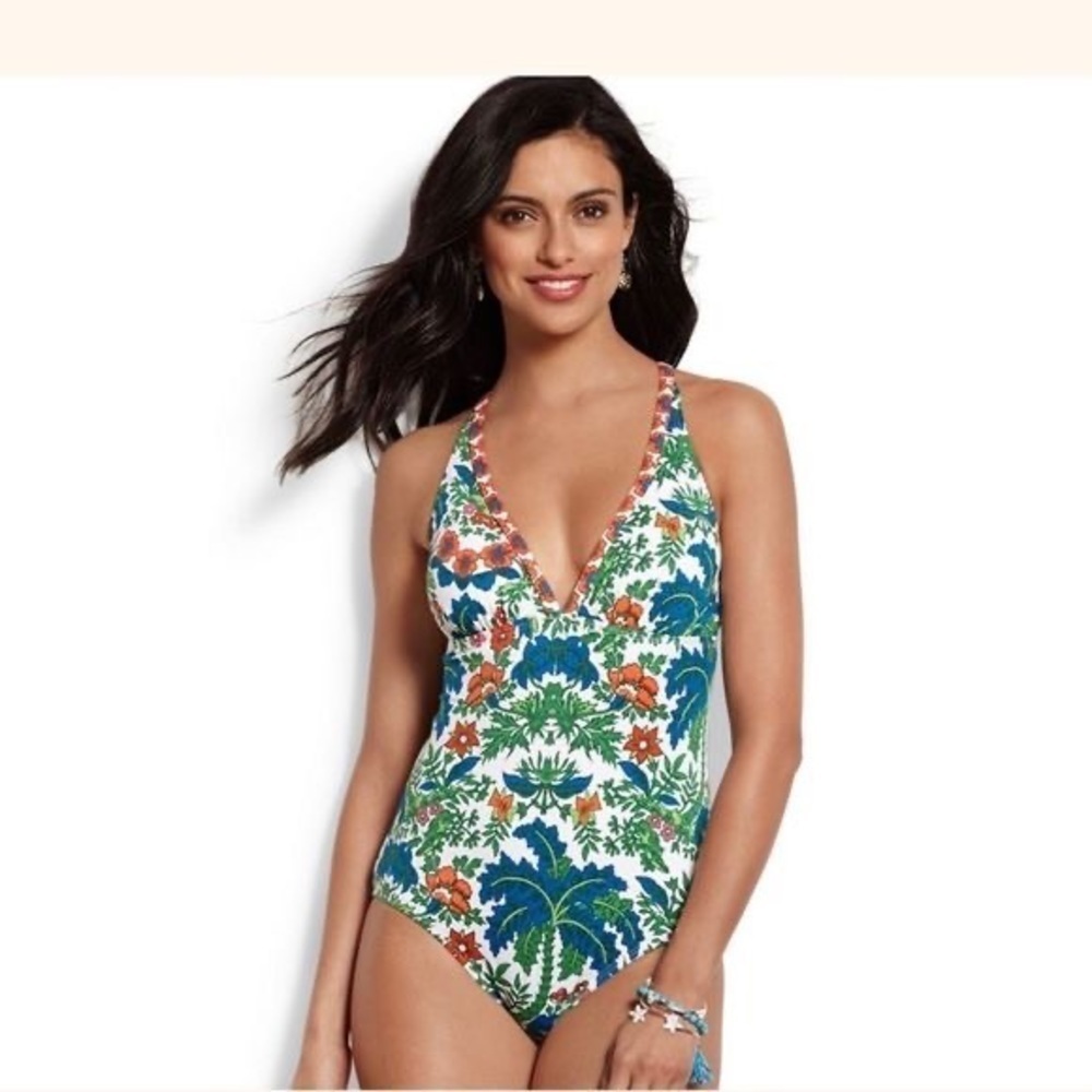 #27❤️ Brand new Tommy Bahama Palm Halter Swimsuit